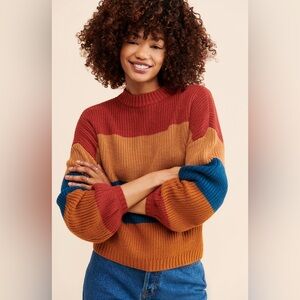 Brixton Striped Multicolor Color Block Madero Sweater XXL